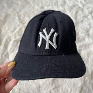 New Era Black Cap with White Accents